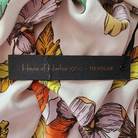NWD House of Harlow X Revolve Womens XL Dress Maxi Floral Multicolor V-neck Boho - Picture 9 of 13